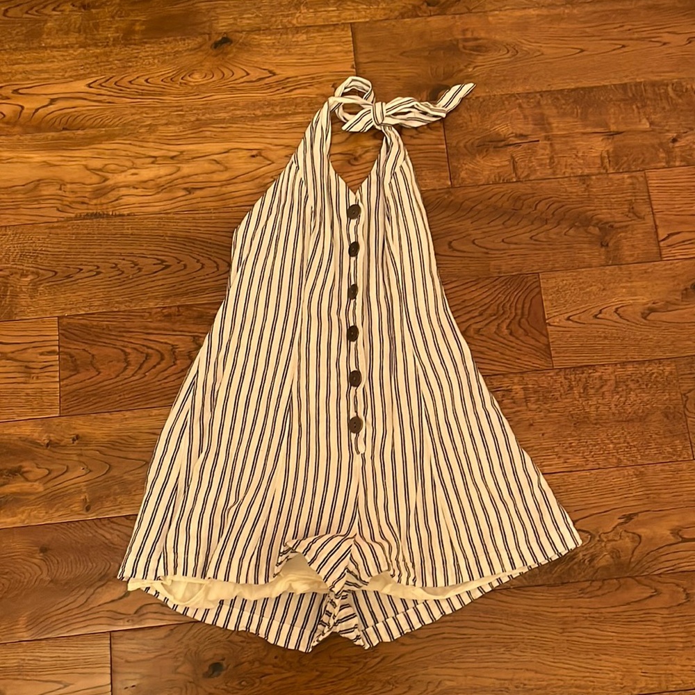 Urban outfitters, halter top, stripe romper